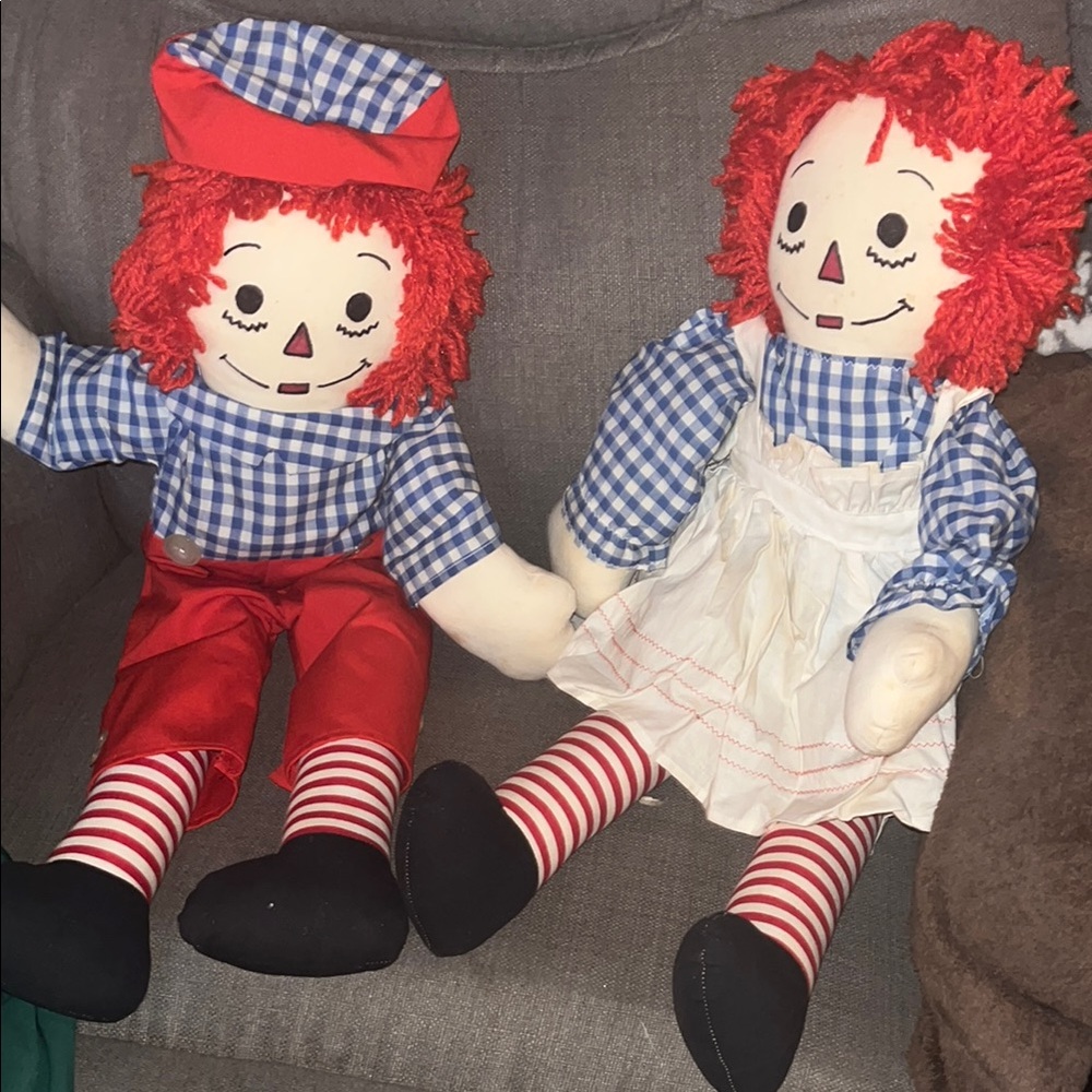 Classic Raggedy Ann and Andy Dolls Set